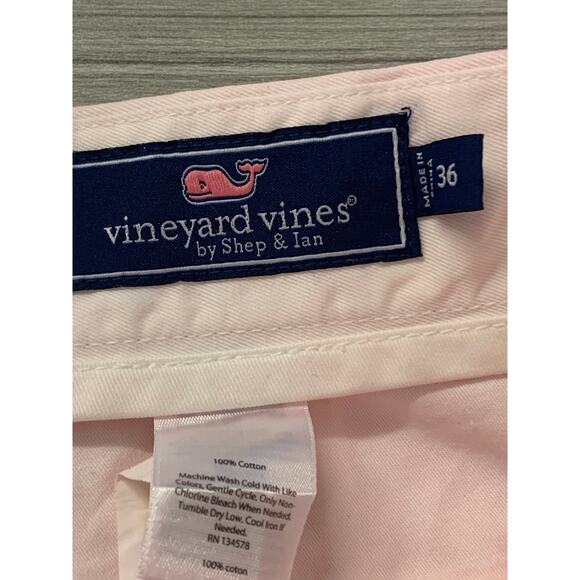 Vineyard Vines Women's Mid-Rise Stretch Cotton Chino Shorts Pink Size 36 - Picture 3 of 4